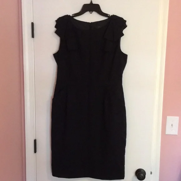 J Crew navy blue lightweight wool dress. - Picture 2 of 15